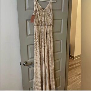 Brand new BHLDN beaded gown